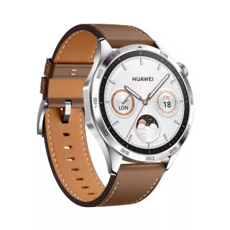 Huawei Watch GT 4/46mm/Silver/Elegant Band/Brown