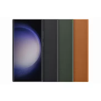 Samsung Kožený zadný kryt pre Samsung Galaxy S23 Ultra Green