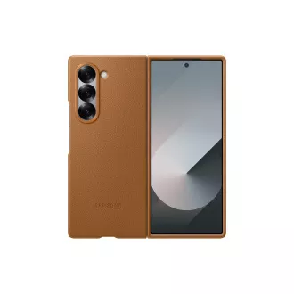 Samsung Ochranný kryt z vegánskej kože pre Fold 6 Brown