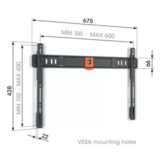 Vogel's TVM 1603, fixný TV držiak pre obrazovky 40-100", 75 kg