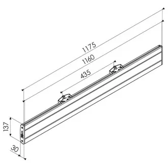 Vogel´s horizontálna časť adaptéra Connect-it PFB 3411, 1175 mm, čierna Vogel´s horizontálna časť adaptéra Connect-it PFB 3411, 1175 mm, čierna