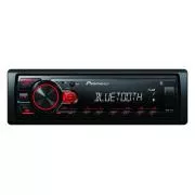 Pioneer MVH-230 autorádio s USB a Bluetooth s integrovaným mikrofónom červené