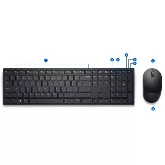 Dell set klávesnica + myš, KM5221W, bezdrôtová, US/580-AJRP