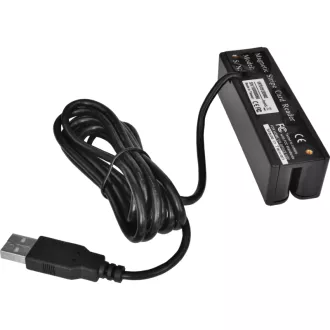 Trojstopová čítačka magnetických kariet MSR-100A, USB-COM, čierna