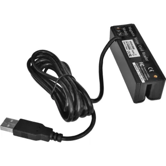 Trojstopová čítačka magnetických kariet MSR-100A, USB-COM, čierna