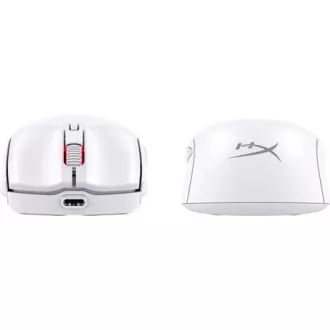 HP HyperX Pulsefire Haste 2 Mini/Herná/Optická/Pre pravákov/26 000 DPI/Drôtová+bezdrôtová/Biela