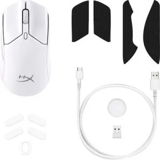 HyperX Pulsefire Haste 2 Mini/Herná/Optická/Pre pravákov/26 000 DPI/Drôtové/Bezdrôtové/Biela HyperX Pulsefire Haste 2 Mini/Herná/Optická/Pre pravákov/26 000 DPI/Drôtové/Bezdrôtové/Biela