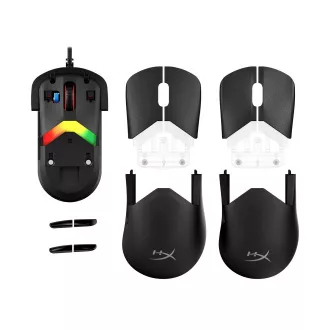 HP HyperX Pulsefire Saga/Herná/Optická/Pre pravákov/26 000 DPI/Drôtové USB-A/Čierna
