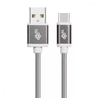 TB Cable USB - USB C 1.5 m šedá tape