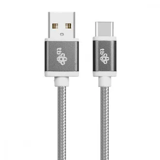 TB Cable USB - USB C 1.5 m šedá tape TB Cable USB - USB C 1.5 m šedá tape