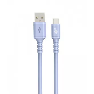TB kábel USB-A - USB-C fialový 1m