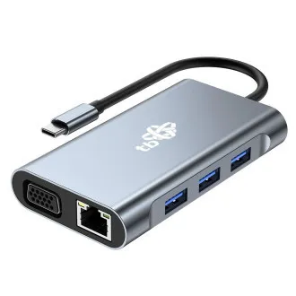 TB Touch USB C 8v1 - 2x HDMI, USB, VGA, RJ45, PD TB Touch USB C 8v1 - 2x HDMI, USB, VGA, RJ45, PD