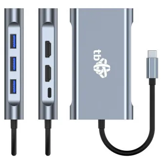 TB Touch USB C 8v1 - 2x HDMI, USB, VGA, RJ45, PD TB Touch USB C 8v1 - 2x HDMI, USB, VGA, RJ45, PD