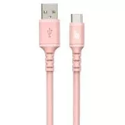 TB Touch USB-A - USB-C, ružový 1m