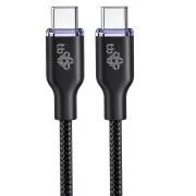 TB USB C - USB C 60W Glamour kábel 1,5m čierny