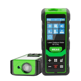 W-Star Laserový meter vzdialenosti WSNF274L, 80m, hlas, BT, zelený lúč, sčítanie, odčítanie