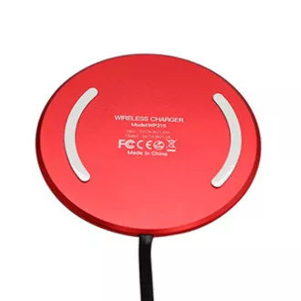 All New, Bezdrôtová nabíjačka, ultra tenká, pre telefón, červená, 5/9V, 10W, ochrana proti prehriatiu, Qi
