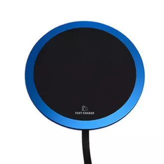 All New, Bezdrôtová nabíjačka, ultra tenká, pre telefón, modrá, 5/9V, 10W, ochrana proti prehriatiu, Qi