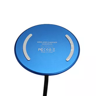 All New, Bezdrôtová nabíjačka, ultra tenká, pre telefón, modrá, 5/9V, 10W, ochrana proti prehriatiu, Qi