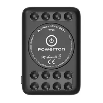 Powerton, power banka s bezdrôtovým nabíjaním, Li-Pol, 5V, nabíjanie telefónov/tabletov, WBP5, 5000mAh, prísavky pre priľnutie kt Powerton, power banka s bezdrôtovým nabíjaním, Li-Pol, 5V, nabíjanie telefónov/tabletov, WBP5, 5000mAh, prísavky pre priľnutie kt