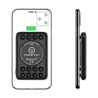 Powerton, power banka s bezdrôtovým nabíjaním, Li-Pol, 5V, nabíjanie telefónov/tabletov, WBP5, 5000mAh, prísavky pre priľnutie kt Powerton, power banka s bezdrôtovým nabíjaním, Li-Pol, 5V, nabíjanie telefónov/tabletov, WBP5, 5000mAh, prísavky pre priľnutie kt