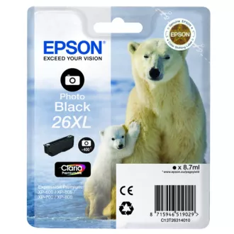 Farba do tlačiarne Epson T2631 (C13T26314022) - cartridge, photoblack (fotočierna) Farba do tlačiarne Epson T2631 (C13T26314022) - cartridge, photoblack (fotočierna)
