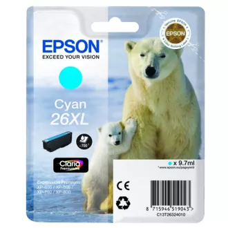 Farba do tlačiarne Epson T2632 (C13T26324022) - cartridge, cyan (azúrová) Farba do tlačiarne Epson T2632 (C13T26324022) - cartridge, cyan (azúrová)
