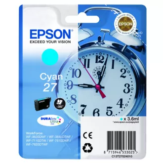 Farba do tlačiarne Epson T2702 (C13T27024022) - cartridge, cyan (azúrová) Farba do tlačiarne Epson T2702 (C13T27024022) - cartridge, cyan (azúrová)