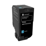 Toner Lexmark 74C2HCE, cyan (azúrový)