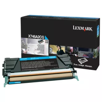 Toner Lexmark X746A2CG, cyan (azúrový)
