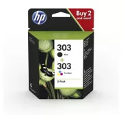 Farba do tlačiarne HP 303 (3YM92AE#301) - cartridge, black + color (čierna + farebná)