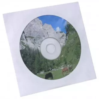 Obálka na 1 ks CD, papier, biela, s okienkom Obálka na 1 ks CD, papier, biela, s okienkom