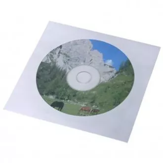 Obálka na 1 ks CD, papier, biela, s okienkom Obálka na 1 ks CD, papier, biela, s okienkom