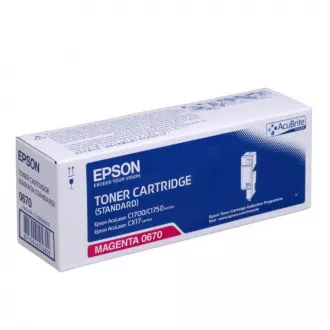 Toner Epson C13S050670, magenta (purpurový) Toner Epson C13S050670, magenta (purpurový)