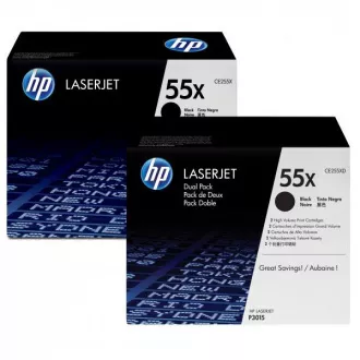 Toner HP 55X (CE255XD), black (čierny) 2ks