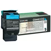 Toner Lexmark C544X1CG, cyan (azúrový)