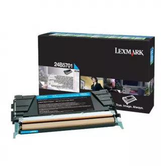 Toner Lexmark 24B5701, cyan (azúrový)