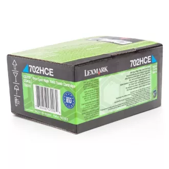 Toner Lexmark 70C2HCE, cyan (azúrový)