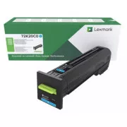 Toner Lexmark 72K20C0, cyan (azúrový)