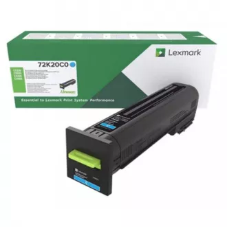 Toner Lexmark 72K20C0, cyan (azúrový)
