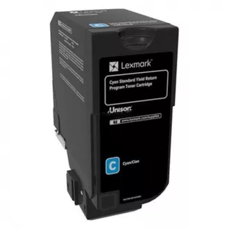 Toner Lexmark 74C2SC0, cyan (azúrový)