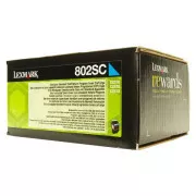 Toner Lexmark 802S (80C2SC0), cyan (azúrový)