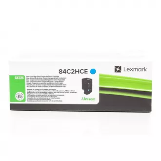 Toner Lexmark 84C2HCE, cyan (azúrový)