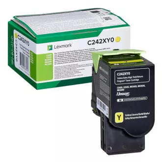 Toner Lexmark C242XY0, yellow (žltý)