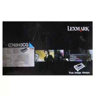 Toner Lexmark C748H3CG, cyan (azúrový)