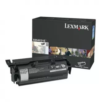 Toner Lexmark X654X31E, black (čierny)