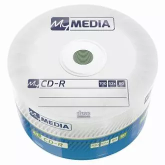 MyMedia CD-R, 69201, 50-pack, 700MB, 52x, 80min., 12cm, bez možnosti potlače, wrap, Standard, pre archiváciu dať