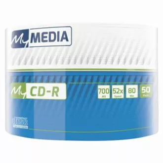 MyMedia CD-R, 69201, 50-pack, 700MB, 52x, 80min., 12cm, bez možnosti potlače, wrap, Standard, pre archiváciu dať