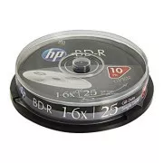HP BD-R, Single Layer 25GB, Standard, cake box, BRE00071-3, 69321, 6x, 10-pack, pre archiváciu dať