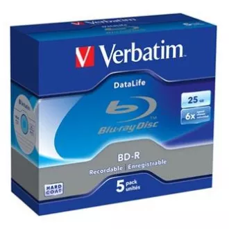 Verbatim BD-R, Datalife, 25GB, šperk box, 43836, 6x, 5-pack